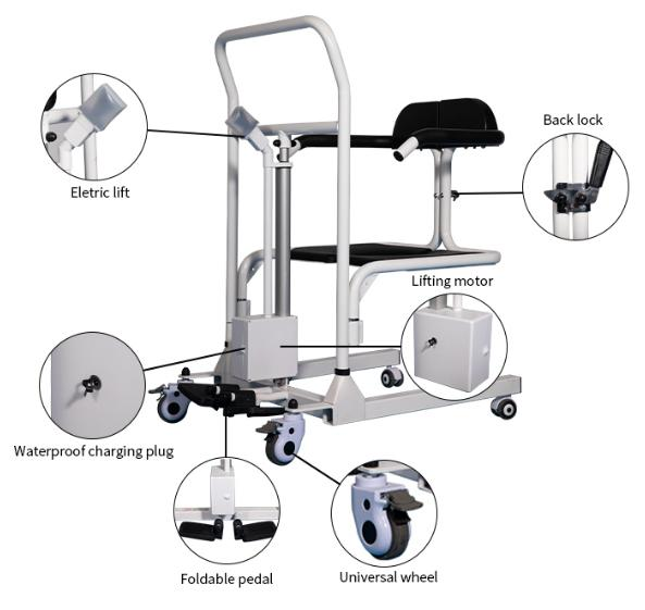 EK912 Electric Lift Patient Transfer Chair