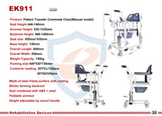 EK911 Patient Transfer Commode Chair