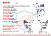 EK911 Patient Transfer Commode Chair