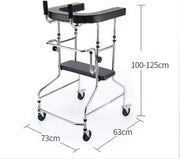 Folding Adjustable Walker with Seat and Wheels