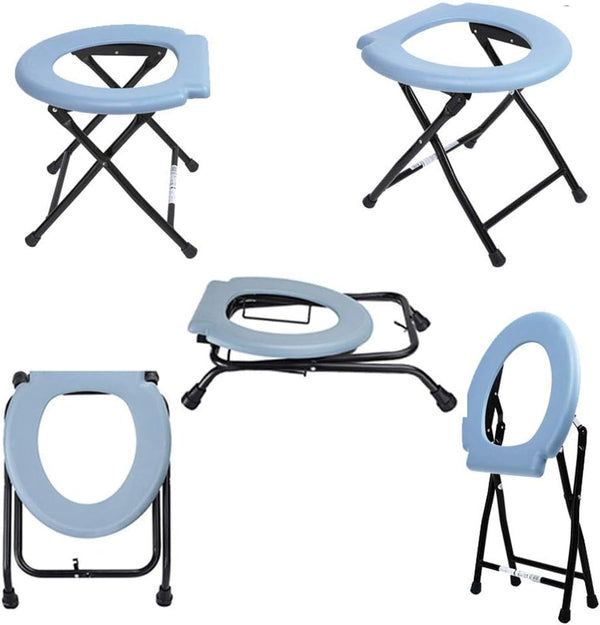 Foldable Commode Chair – Portable Toilet for Elderly & Pregnant Women