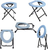 Foldable Commode Chair – Portable Toilet for Elderly & Pregnant Women