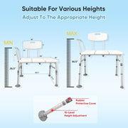 home Heavy-Duty Shower Bench – Adjustable, Non-Slip, 330 lbs