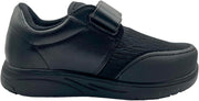 Algeos- Windsor Diabetic Shoe with Wide Fitting - Padded Collar, Rubber Toe Guard Protection - Lightweight Orthopedic Shoes with Memory Foam Insoles, Roomy Toe Box, Adjustable Width Black