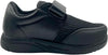 Algeos- Windsor Diabetic Shoe with Wide Fitting - Padded Collar, Rubber Toe Guard Protection - Lightweight Orthopedic Shoes with Memory Foam Insoles, Roomy Toe Box, Adjustable Width Black