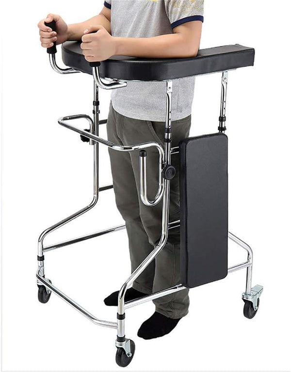 Folding Adjustable Walker with Seat and Wheels