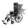 Padded Recliner Wheelchair – Flip-Back Arms & ELR