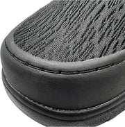 Algeos- Windsor Diabetic Shoe with Wide Fitting - Padded Collar, Rubber Toe Guard Protection - Lightweight Orthopedic Shoes with Memory Foam Insoles, Roomy Toe Box, Adjustable Width Black