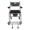 4-Wheel Toilet Chair with Brakes & Cushion