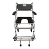 4-Wheel Toilet Chair with Brakes & Cushion