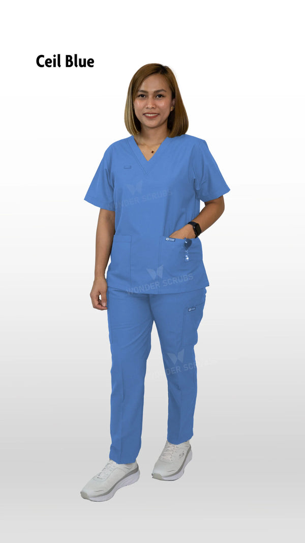 Wonder Scrubs Unisex V- Neck Top & Trousers