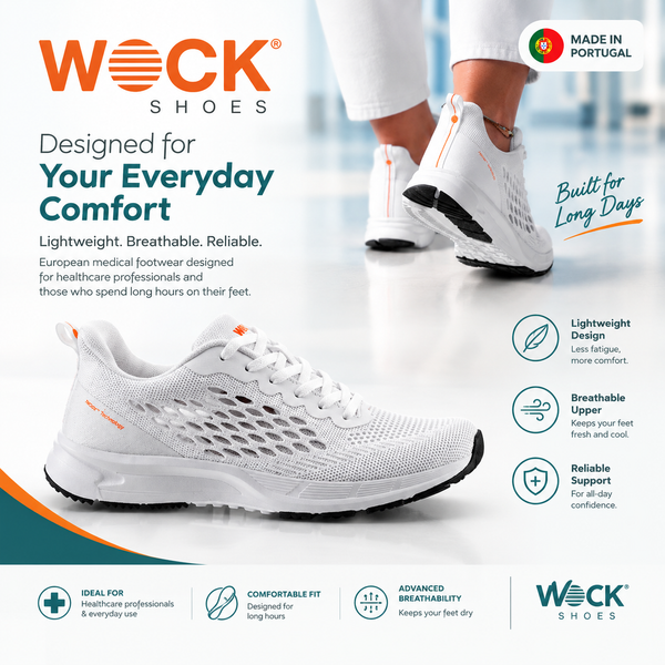 WOCK BREELITE 03 White Healthcare Work Shoes