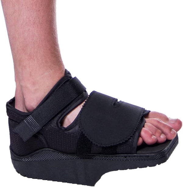 Off-loading shoe sole with pressure relief design for post op recovery