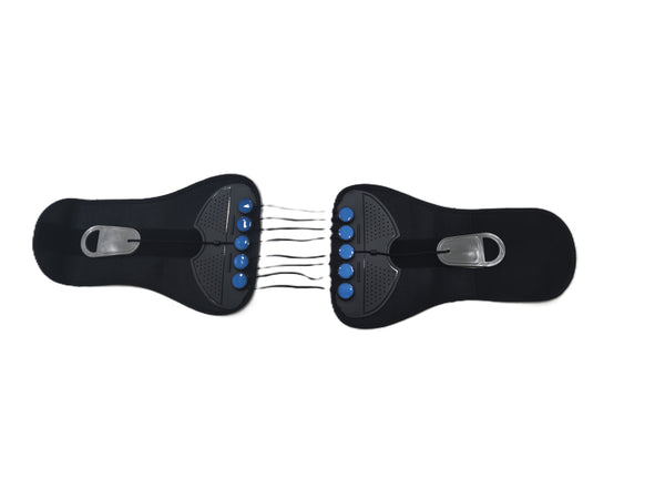  Curad back support with dual pulley system for advanced lumbar compression and pain relief.