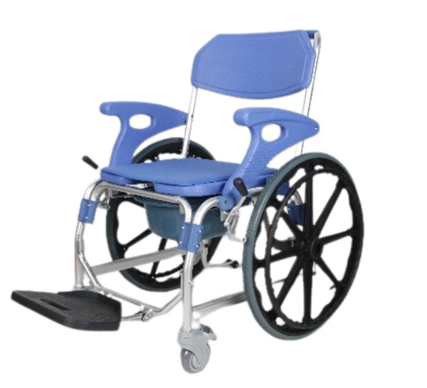 Commode chair with wheels