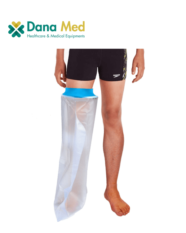 Waterproof cast cover leg for shower and bathing, featuring a soft neoprene seal to keep bandages 100% dry.