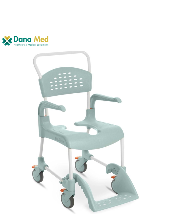 ETAC Clean Shower Commode Chair, Clean Green Seat, 19.25"H