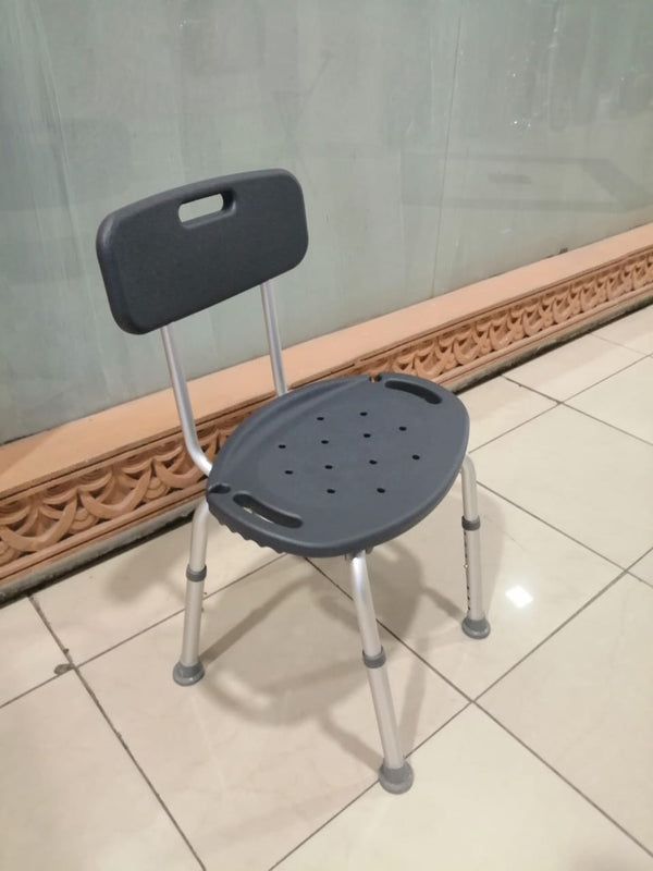 Shower Chair with Back – For Elderly & Disabled, 300 lbs, Easy Assembly
