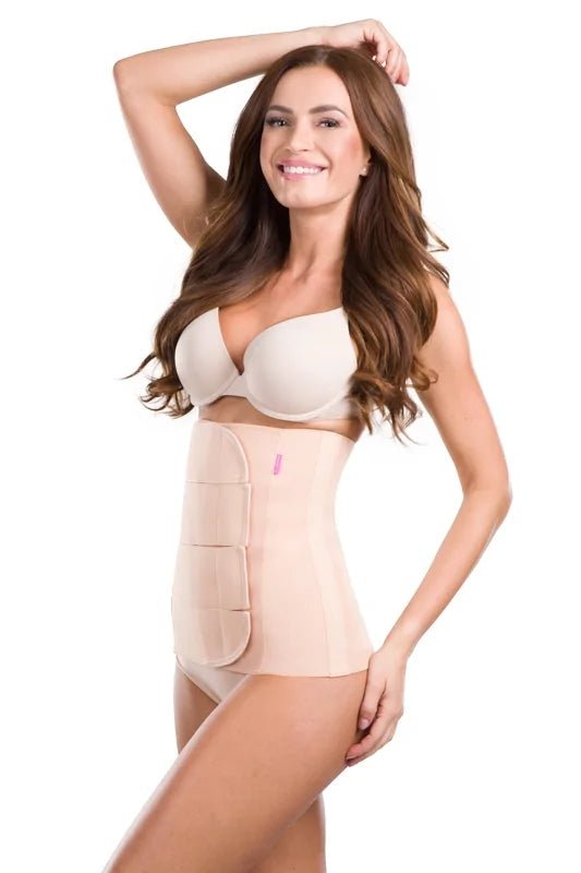 Abdominal binder KPlus front view for post-surgery compression and support