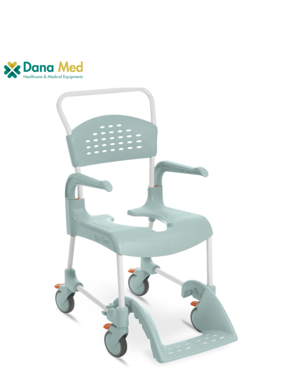 ETAC Clean shower commode chair green seat open rear design Dubai UAE Danamed Medical