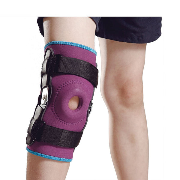 Hinged knee support brace for kids — adjustable knee bandage and knee cap support band for children