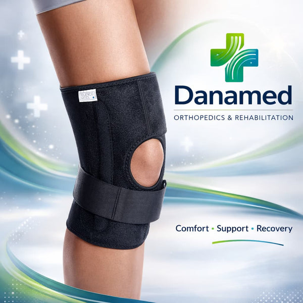 Medical Ankle Support with Gel Pads for compression and stability - Side view