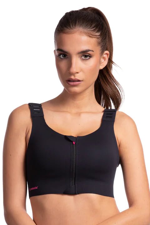 PI Elite post-operative compression bra front view for breast surgery recovery
